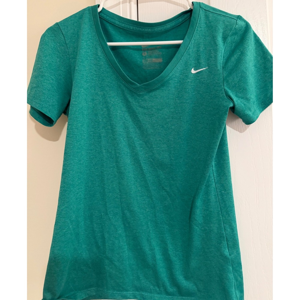 Nike Dri-FIT Legend V-Neck Training T-Shirt Teal Green Heathered Small